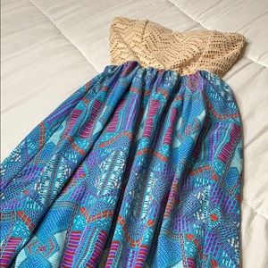 Long Strapless Maxi Dress